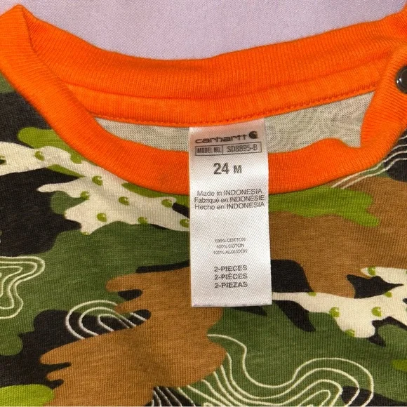 Carhartt baby-boys Long-sleeve Footless Jumpsuit Onesie - Picture 4 of 6